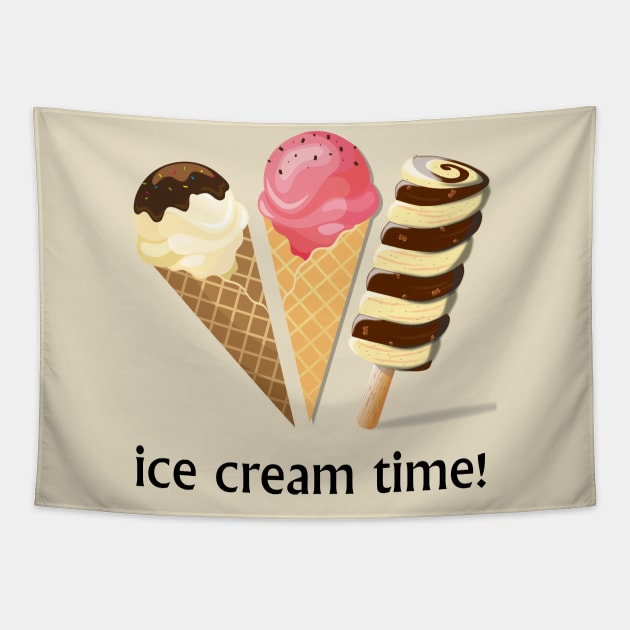 Ice Cream Time! Tapestry by Unelmoija