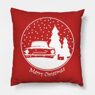 Hillman Imp 1960s British classic car Christmas snow globe Pillow