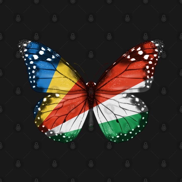 Seychellois Flag  Butterfly - Gift for Seychellois From Seychelles by Country Flags