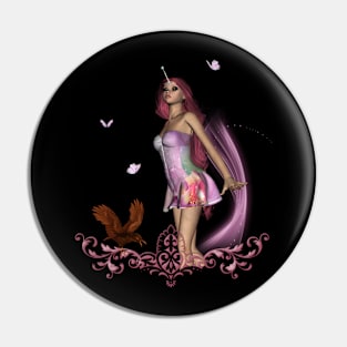 Wonderful fairy with butterflies Pin