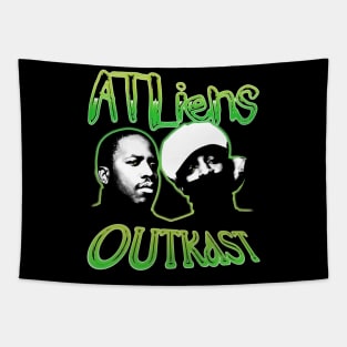 OUTKAST ATLIENS GREEN WHITE Tapestry