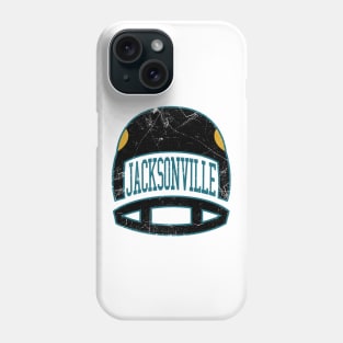 Jacksonville Retro Helmet - White Phone Case