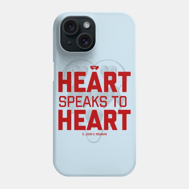 Heart Speaks to Heart Newman red Phone Case by TheCatholicMan