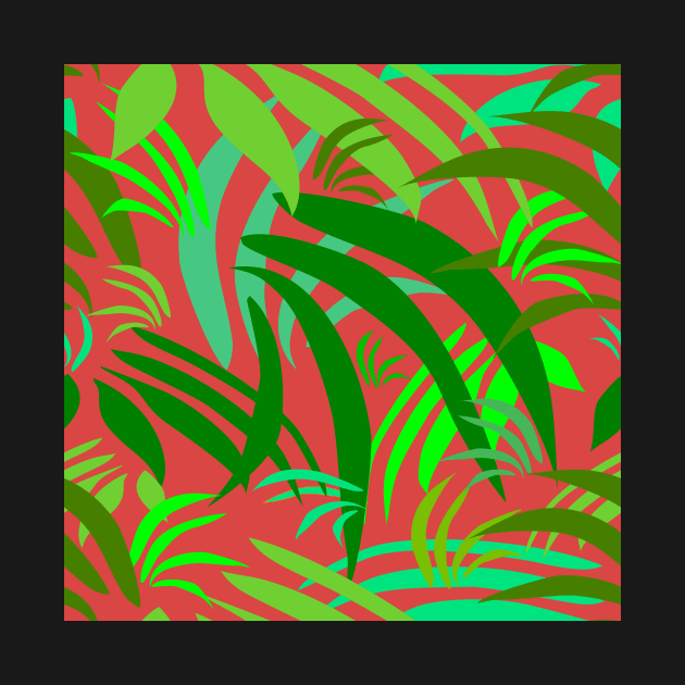 Fronds on Soft Red Repeat 5748 by ArtticArlo