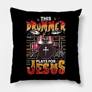 This Drummer Player For Jesus Pillow