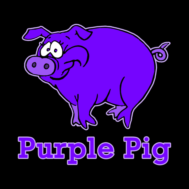 Purple pig on apparel, mugs, baby by Tianna Bahringer