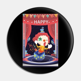 Happy Magic Clown Pin