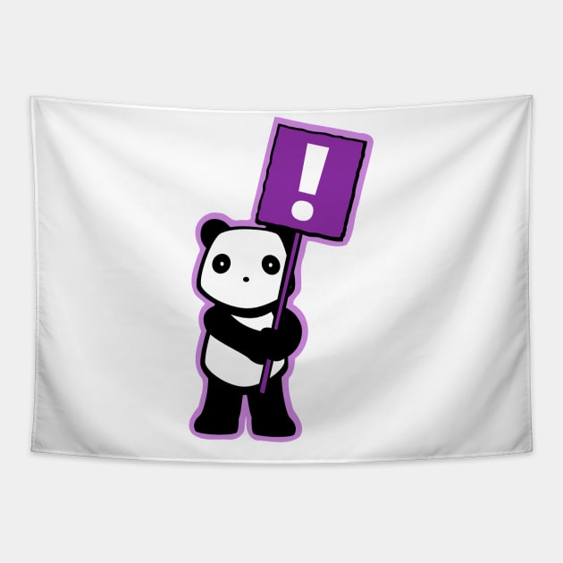 Politics Panda - Exclamation mark Tapestry by citypanda