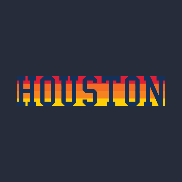 Houston H-Town Baseball Fan Tee: Hit It Out of the Park, Y'all! by CC0hort