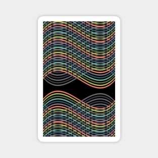 Abstract Infinity in Rainbow & Shades of Gray Magnet