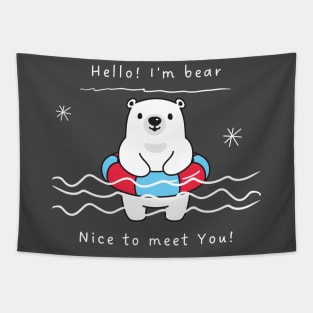 Hello I'm Bear Design Tapestry