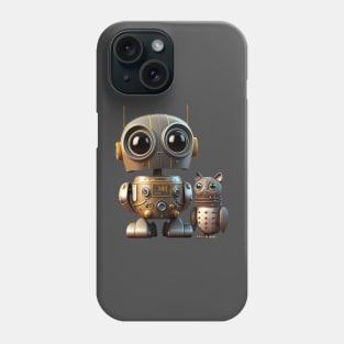 Cute Vintage Robot with Sidekick Phone Case