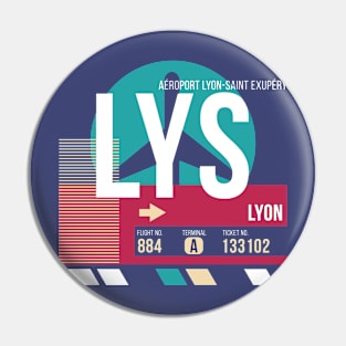 Lyon, France (LYS) Airport Code Baggage Tag E Pin