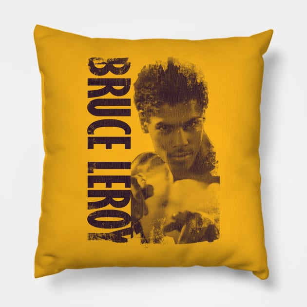 Bruce Leroy - Nametype Pillow by ROYFRESHN DRAW