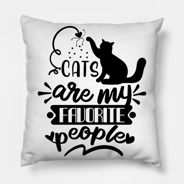 Cats Gift Kitten Cat Lover Pillow by Foxxy Merch