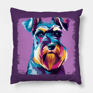 Standard Schnauzer Pop Art - Dog Lover Gifts Pillow