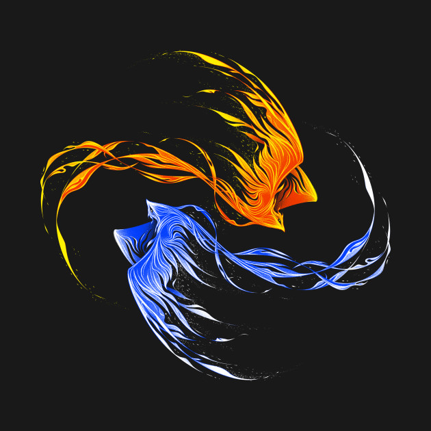 Phoenix Ice And Fire Phoenix Bird TShirt TeePublic