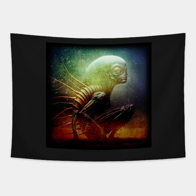 XENOS XXI - AN ALIEN ENTITY Tapestry by CliffordHayes