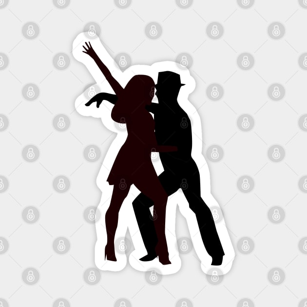 Silhouette of Salsa Dancers - Illustration Magnet by ibadishi