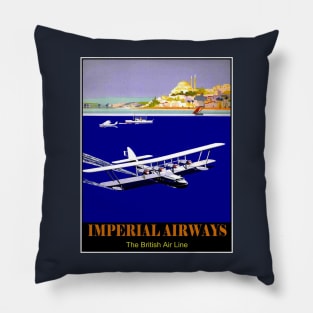 Imperial Airways : Vintage Seaplane Travel Print Pillow