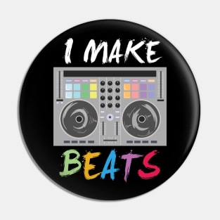 DJ Music Producer Audio - I make beats - Disco EDM Pin