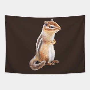 Chipmunk drawing Tapestry