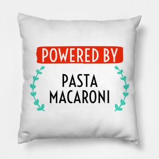 Powered by Pasta Macaroni Pillow