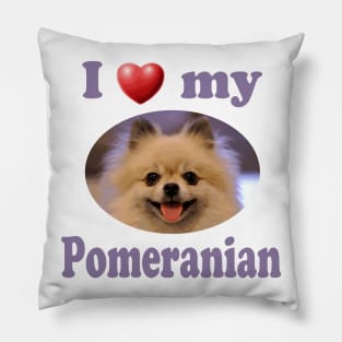 I Love My Pomeranian Pillow