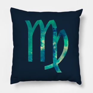 Virgo Zodiac Watercolor Design Pillow