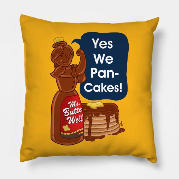 Yes We Pancakes! Pillow by AndrewWillmore