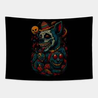 Zombie dog circus Tapestry