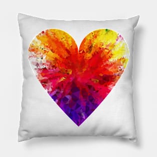 valentine's Colored Heart Pillow