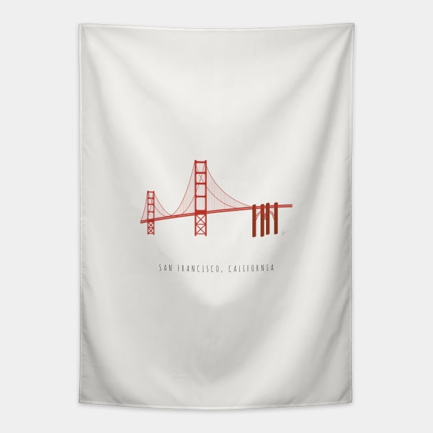 Golden Gate Bridge, San Francisco, California Tapestry by lymancreativeco