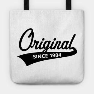 Original Since 1984 (Year Of Birth / Birthday / Black) Tote