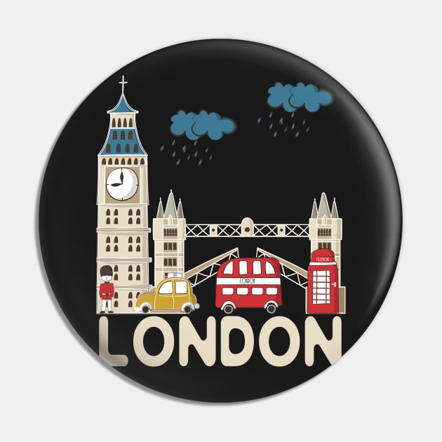 London Souvenir Pin by SiGo