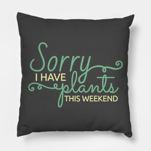 Funny Plant Puns Floral Typography Pillow