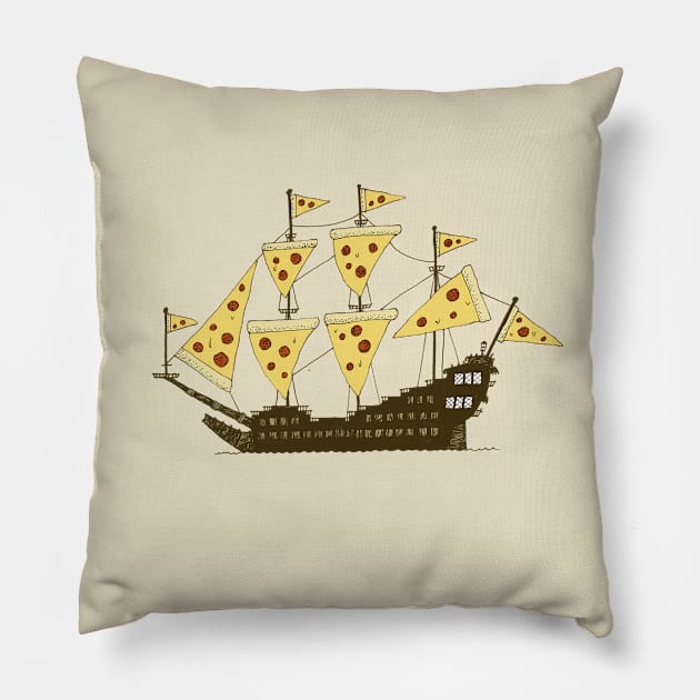 Pizza Pirates Pillow by djrbennett