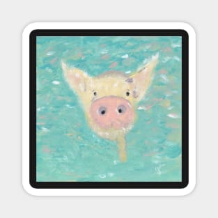 Swimming Pig Magnet