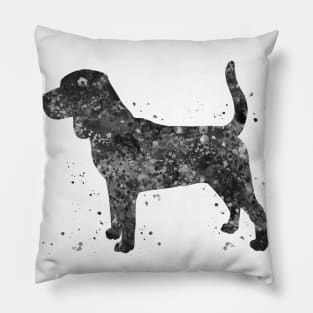 Beagle dog black and white Pillow