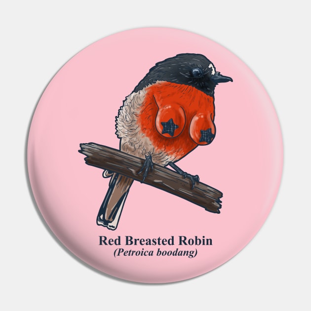 Red Breasted Robin Pin by Harley Warren