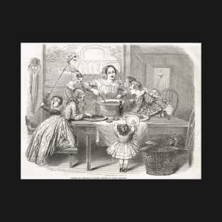 Victorian Christmas Pudding Making 1848 T-Shirt