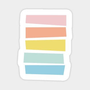 Simple Abstract Shapes in Pastel Colors Magnet