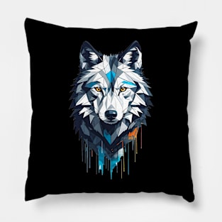 Abstract Wolf Pillow