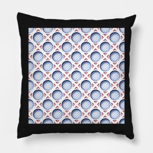 Colorful Periwinkle Geometric Pattern Pillow