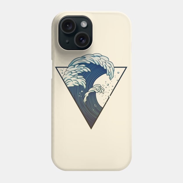 waves in triangle Phone Case by bobyberto