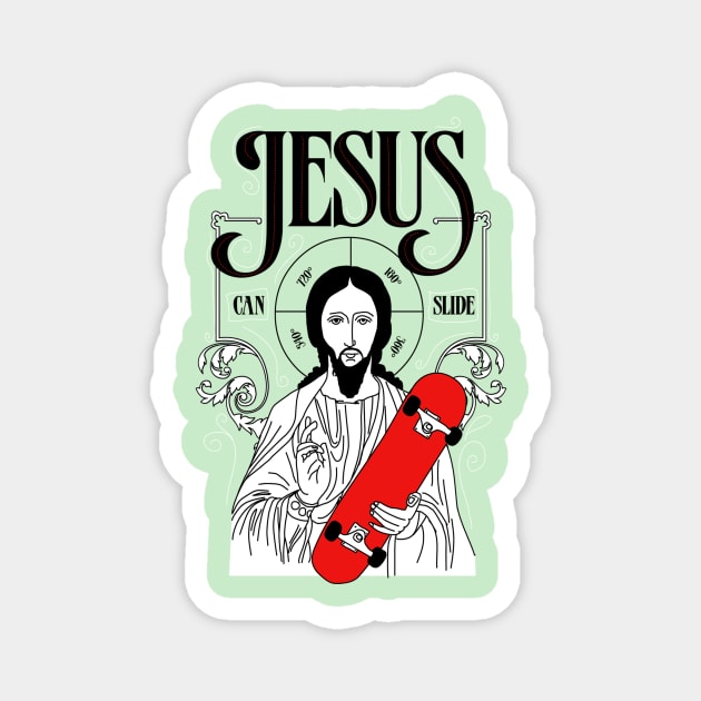 Jesus Can Slide Magnet by astronaut