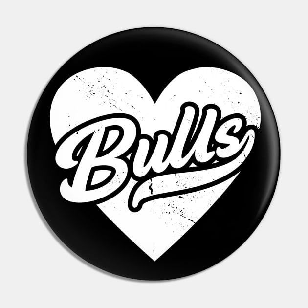 Vintage Bulls School Spirit // High School Football Mascot // Go Bulls Pin by SLAG_Creative