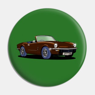 Brown Triumph Spitfire Pin