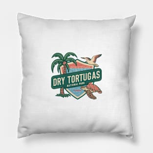 Retro Dry Tortugas National Park Wildlife Pillow