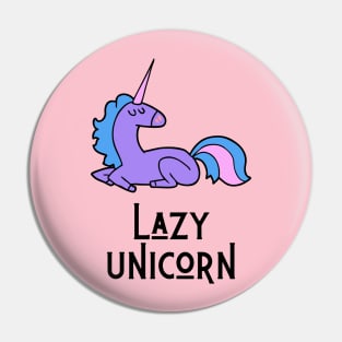 Lazy Unicorn Pin